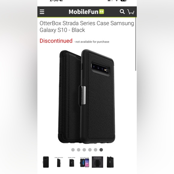 Otterbox Strada Leather Samsung Galaxy S10 Case - Picture 1 of 8